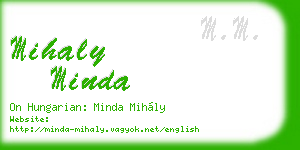 mihaly minda business card