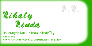 mihaly minda business card